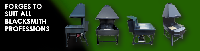 Portable Coal Forge, Double hearth forge, Blowers